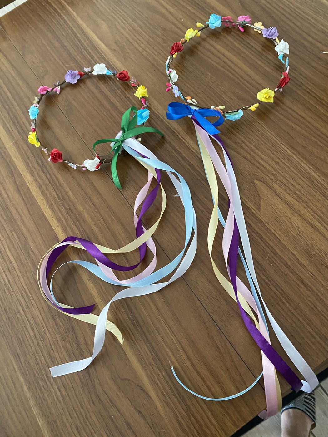 Ribbon flower crowns
