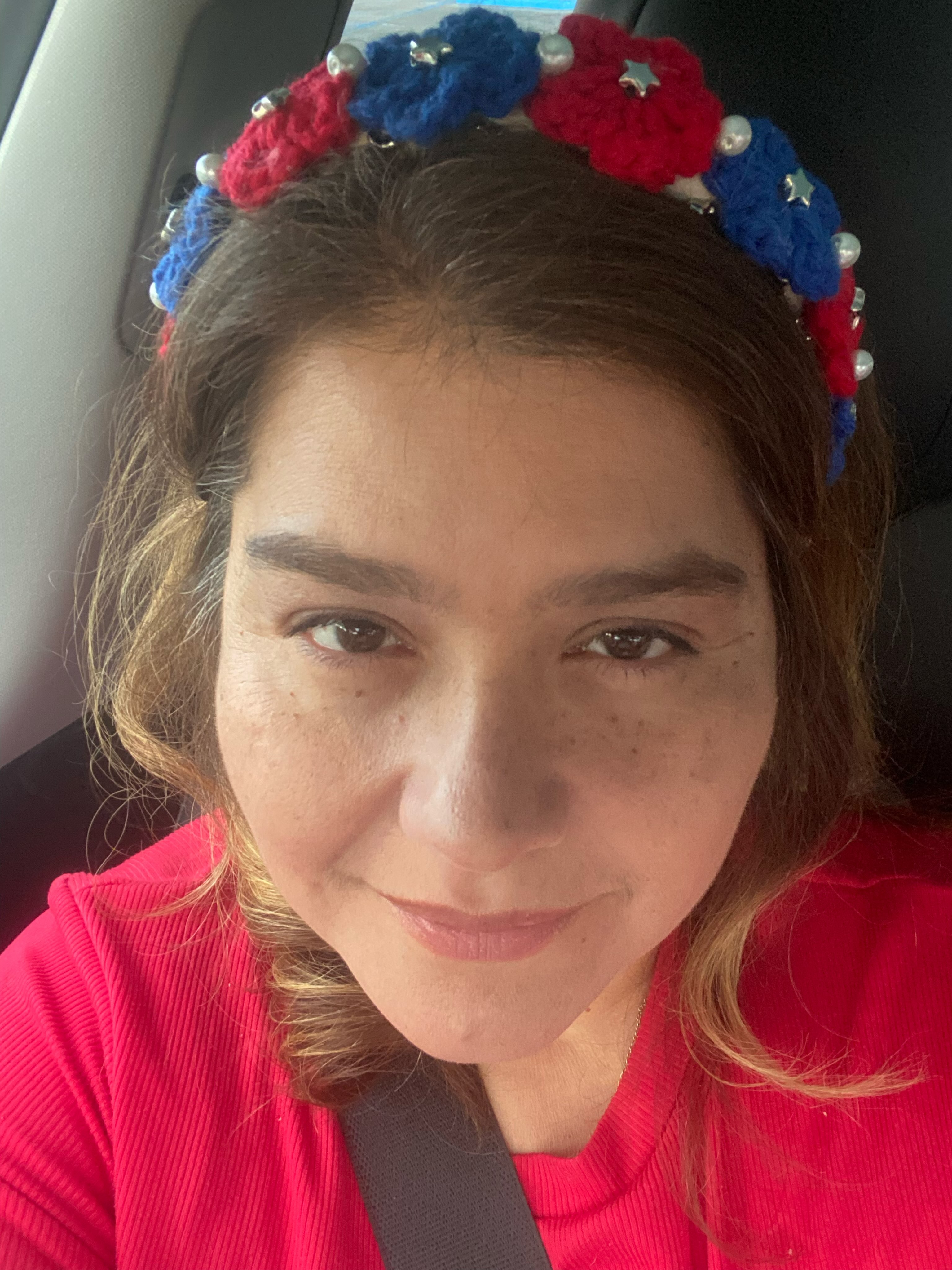 Patriotic crochet headband