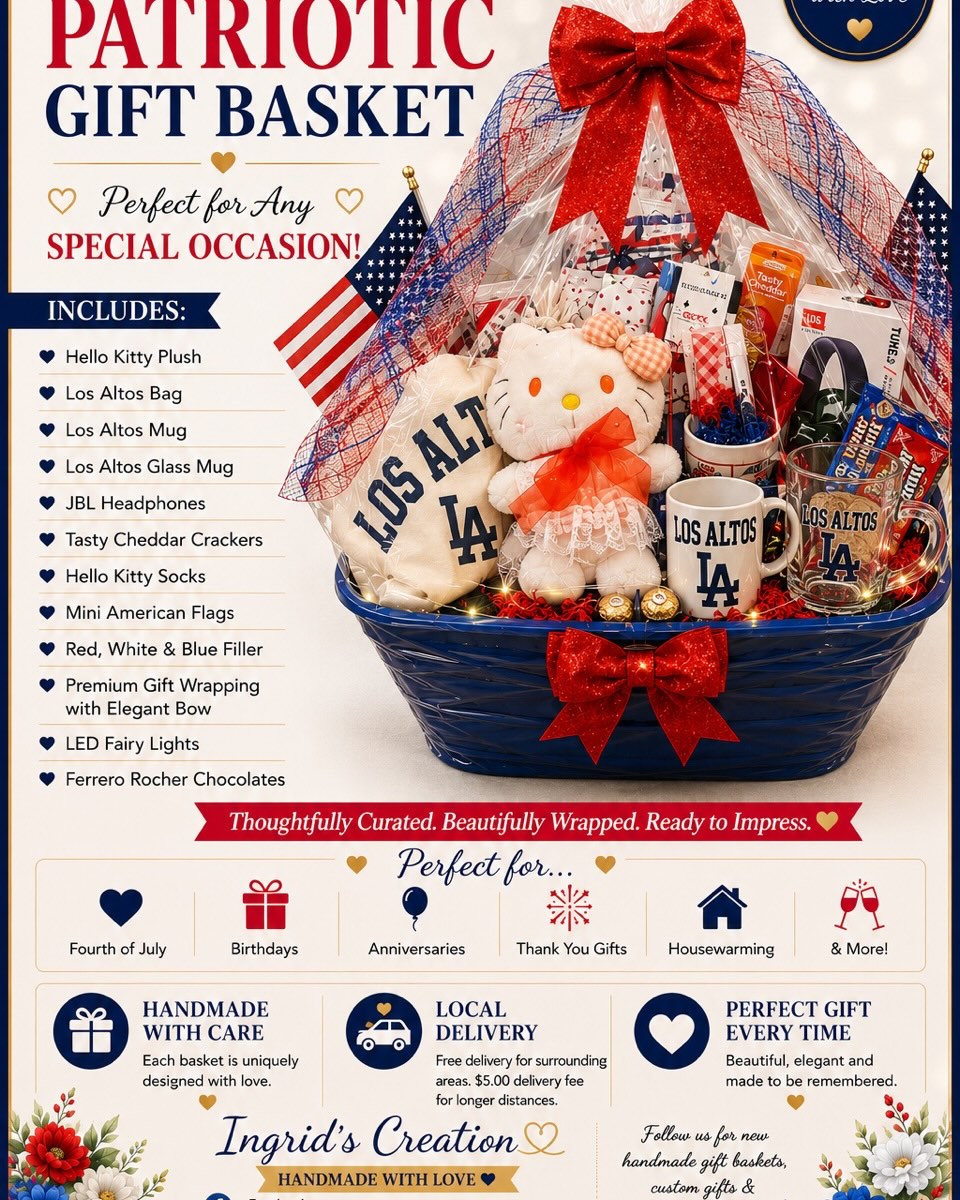 Deluxe patriotic gift basket