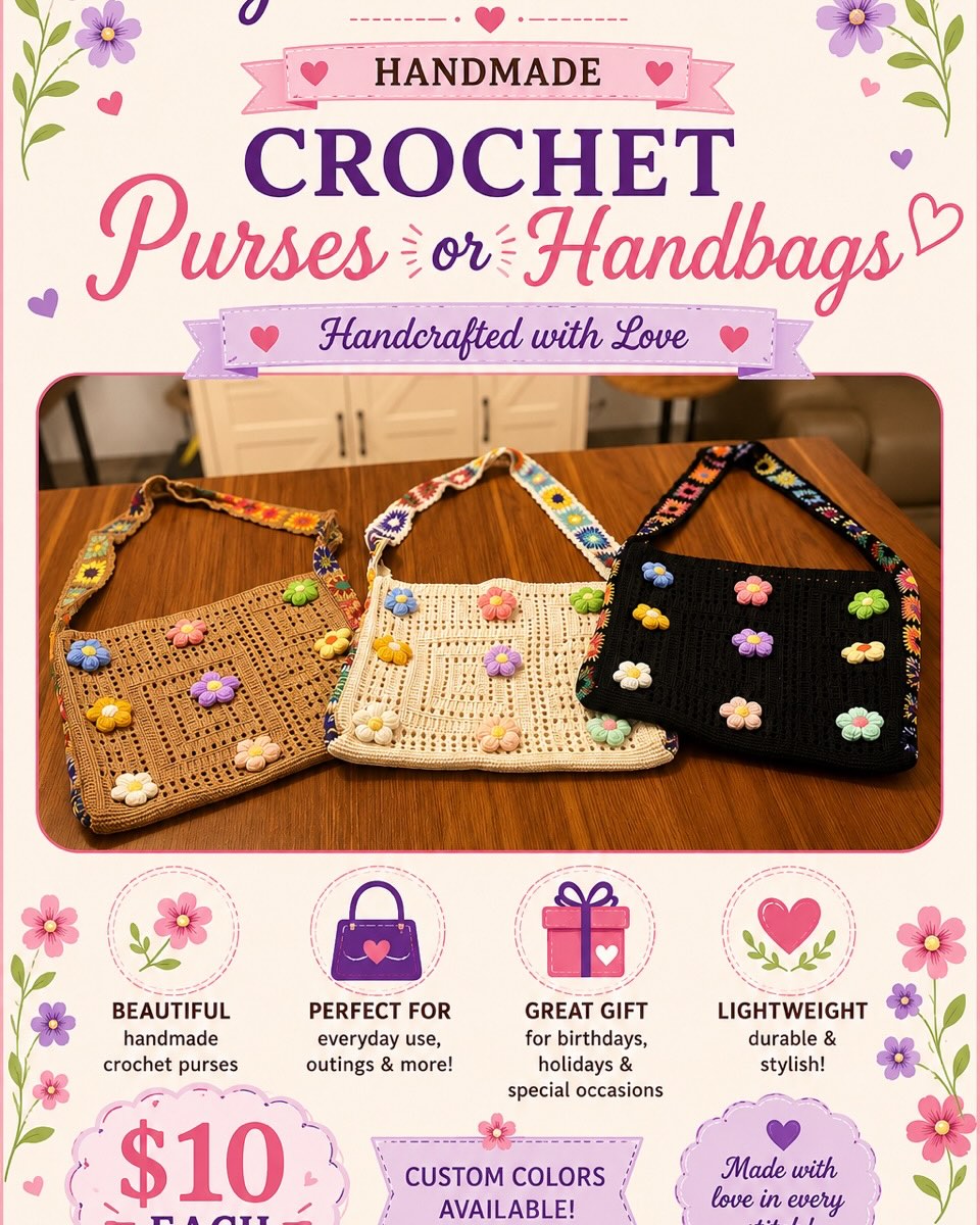 Crochet purse collection