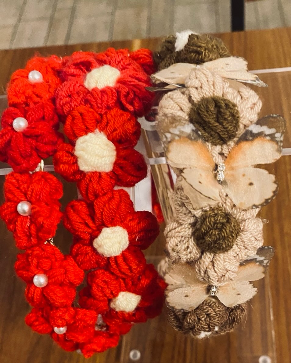 Crochet flower headbands