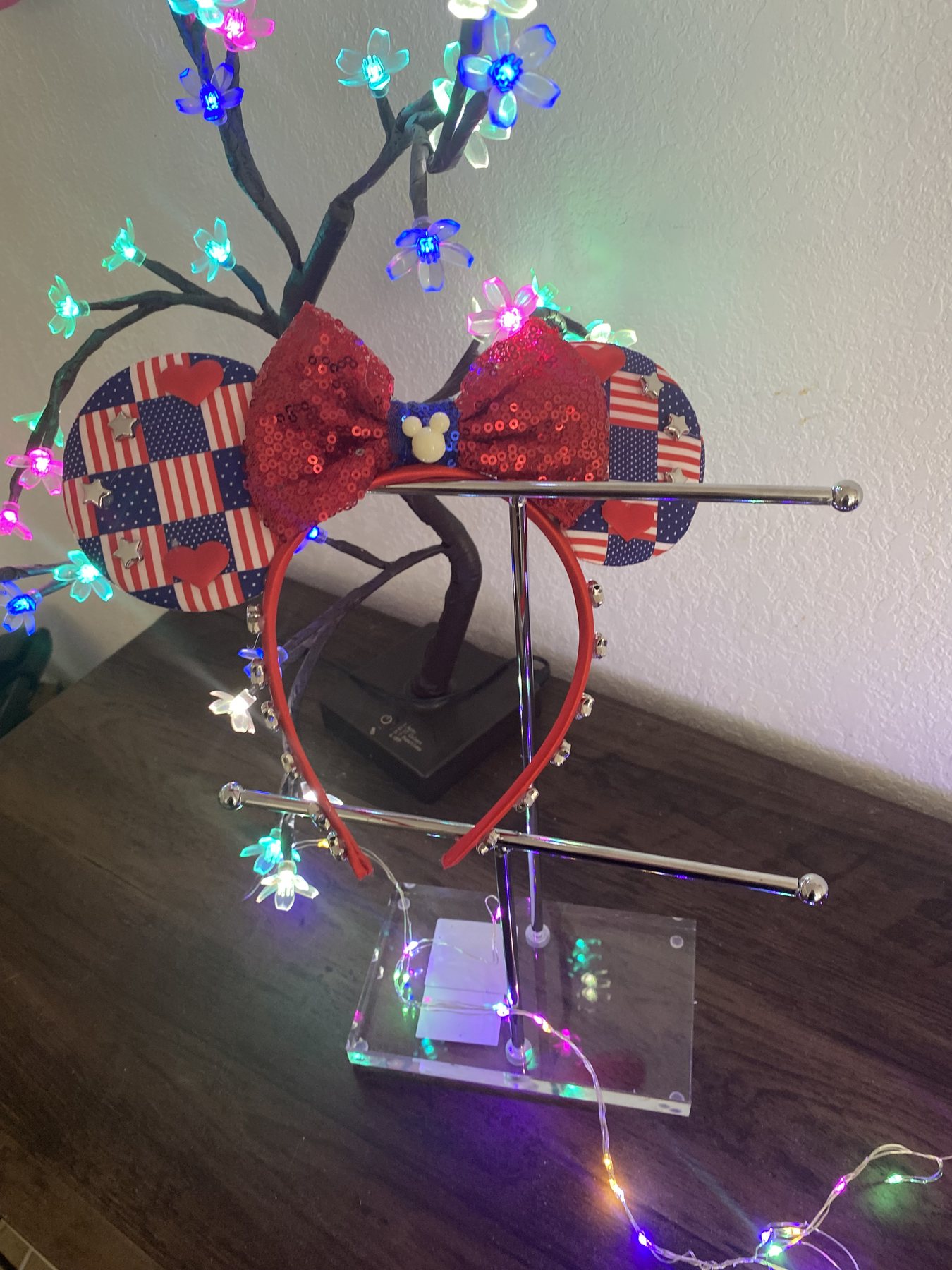 Patriotic mouse-ear headband