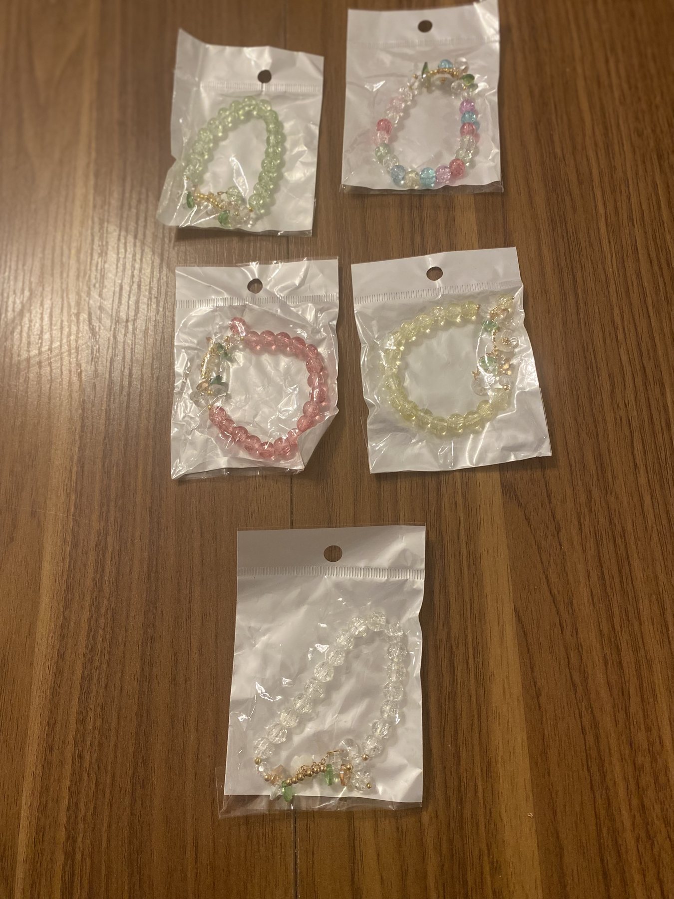 Crystal bead bracelet collection