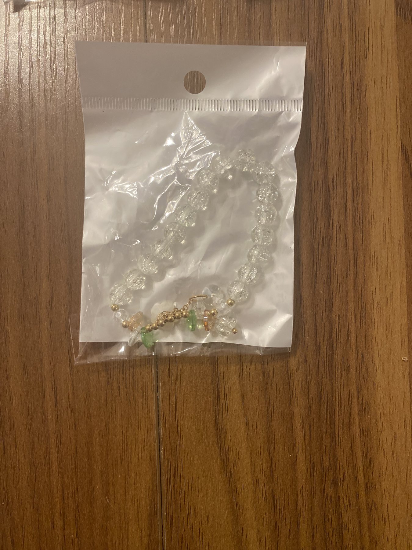 Clear crystal charm bracelet